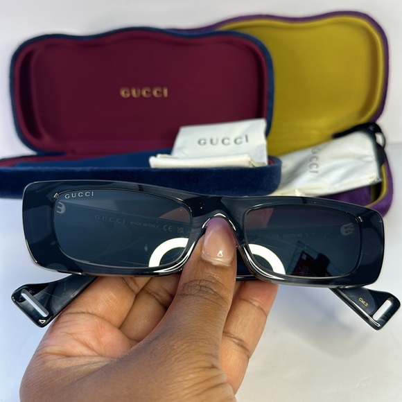 New Authentic Gucci GG0516S 013 52 Interlocking Logo on temples Sunglasses - Picture 9 of 12
